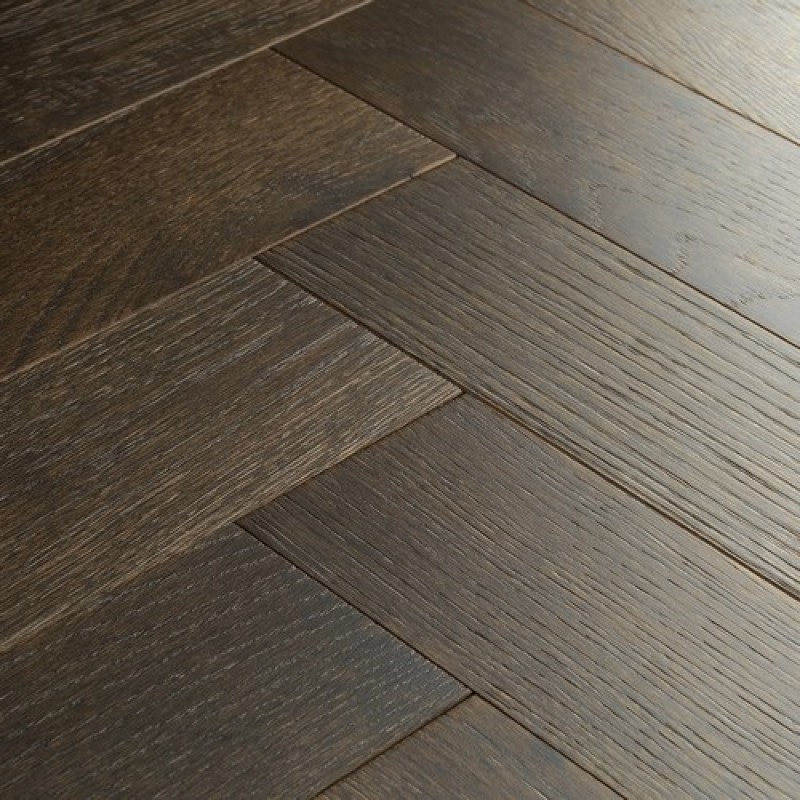 Woodpecker Goodrich Espresso Oak Engineered Herringbone Flooring
